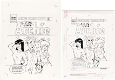 Archie Artist "Archie Special Edition #101" Faux-Cover Illustration Original Art and T-Shirt Ad Production Stat (Archie/Jodie Arden, 1985). (Total: 2 Original Art) | Heritage