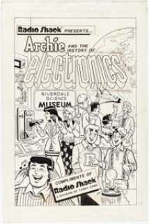 Howard Bender And Jon D’agostino | Archie and the History of Electronics Cover Original Art (Archie/Radio Shack, 1990). | Heritage