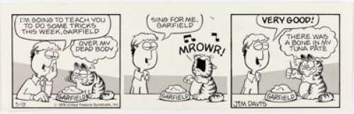 Jim Davis | Garfield Daily Comic Strip Original Art dated 3-19-79 (United Feature Syndicate, 1979). | Heritage