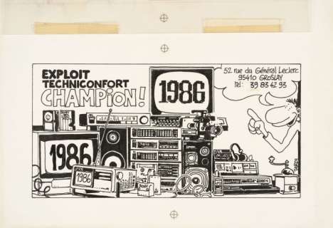 Jacques Tardi | Ensemble de 9 projets publicitaires Jean-Pierre Champion | Artcurial