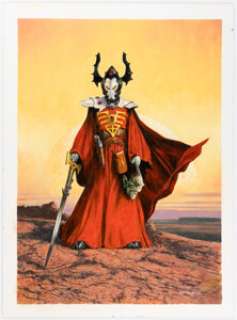 Les Edwards - Eldar Warlock from Warhammer Commission Painting Original Art (2019).