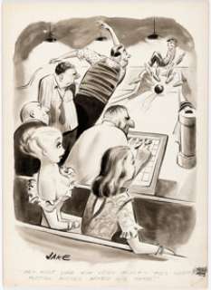 Jack Cole (as Jake) Joker June-1955 Single Panel Gag Cartoon Illustration Original Art (Humorama, 1955). | Heritage