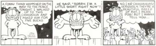 Jim Davis Garfield Daily Comic Strip Original Art dated 5-31-95 (PAWS/Universal Feature Syndicate, 1995). | Heritage