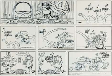 Jim Davis Garfield Sunday Comic Strip Original Art dated 5-24-92 (United Feature Syndicate, 1992). | Heritage