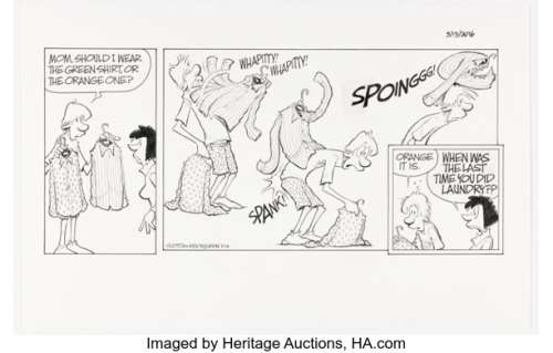Jerry Scott and Jim Borgman Zits Sunday Comic Strip Original Art dated 3-13-16 (King Features Syndicate, 2016). | Heritage