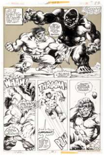Jim Starlin and Alfredo Alcala The Incredible Hulk #222 Story Page 14 Original Art (Marvel, 1978).