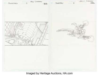 John Cassaday Planetary #3 Story Page 3 Original Art Group of 2 (DC/Wildstorm, 1999). (Total: 2 Original Art) | Heritage