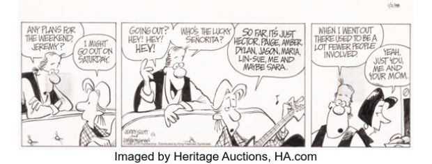 Jerry Scott and Jim Borgman Zits Daily Comic Strip Original Art dated 1-2-98 (King Features Syndicate, 1998). | Heritage