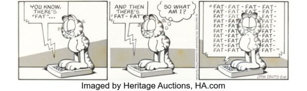 Jim Davis Garfield Daily Comic Strip Original Art dated 8-16-94 (PAWS/Universal Press Syndicate, 1994). | Heritage