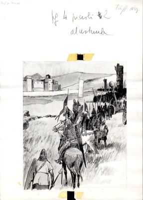 Dino Battaglia | Il Cavaliere del Leon d’Oro n.5 (Corriere dei Piccoli 1964-65) | Tavole Originali