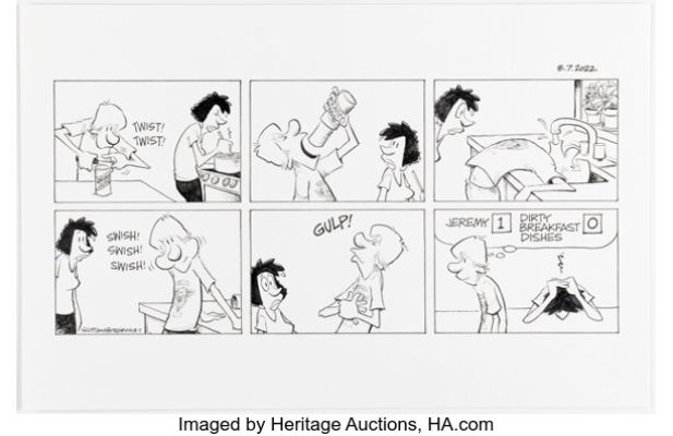 Jerry Scott and Jim Borgman Zits Sunday Comic Strip Original Art dated 8-7-22 (King Features Syndicate, 2022). | Heritage
