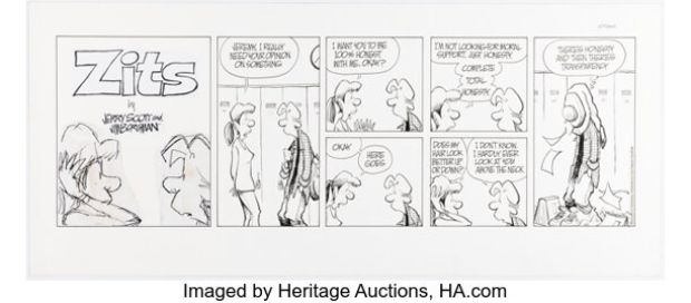 Jerry Scott and Jim Borgman Zits Sunday Comic Strip Original Art dated 6-15-03 (King Features Syndicate, 2003). | Heritage