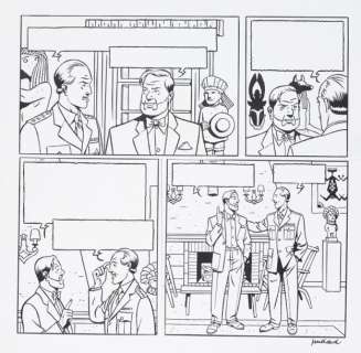 Juillard André | Blake et Mortimer Double strip avec les deux personnages... | Vermot et Associés