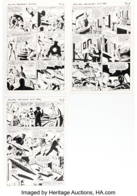 Paul Reinman (as "Paul Are") The Mighty Crusaders #4 Story Pages 6-8 Original Art (Archie, 1966). (Total: 3 Original Art) | Heritage
