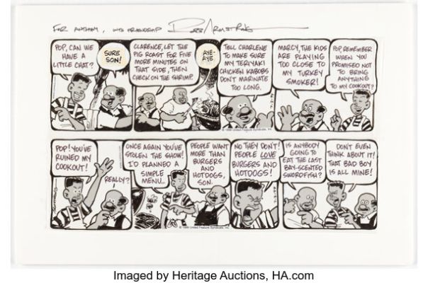 Robb Armstrong Jump Start Consecutive Daily Comic Strips Original Art Group of 2 (United Feature Syndicate, 1999). | Heritage