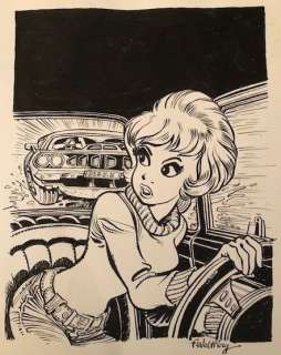 Walthéry Original cover Natasja / Natacha 3 - Het metalen geheugen / La mémoire de métal - hertekende versie / version redessinée | Catawiki