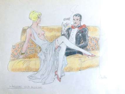 Leone Frollo - Illustrazione originale omaggio a Mandrake - Loose page | Catawiki