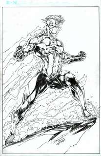 Brett Booth, Norm Rapmund | DC/Titans Rebirth Wally West Flash Pinup | Abel Original Art