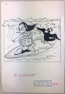 Giancarlo Gatti - Surfing Amelia e Gennarino - Loose page - First edition - (1981) | Catawiki