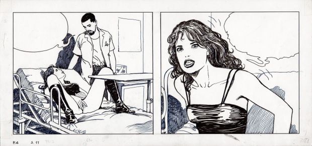 Milo Manara | Le Piège / Tre ragazze nella rete p.4 s.11 | Tavole Originali