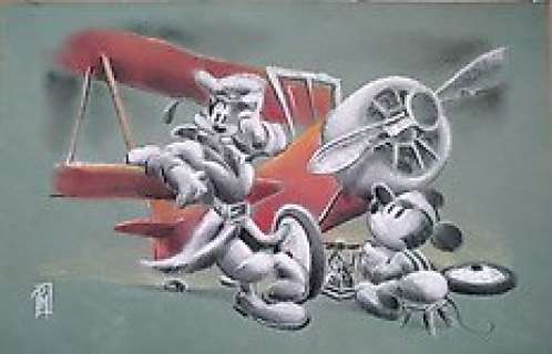 Disney - Paolo Mottura - illustrazione Disney Pippo Barone Rosso - Loose page (2020) | Catawiki