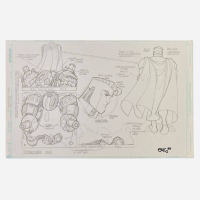 Ed McGuinness | Mr. Majestic Statue Design Original Art (DC Comics, 1999) | Landry Pop Auctions