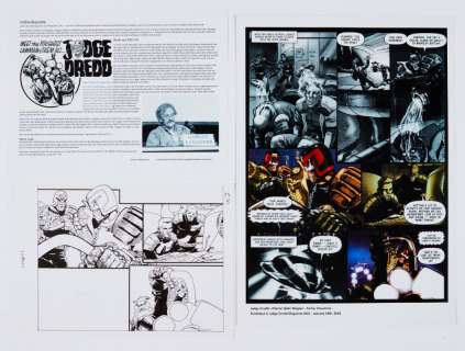 Judge Dredd - Phartz! (2003) original 3 panel artwork by Carlos… | Comic Book Auctions ltd