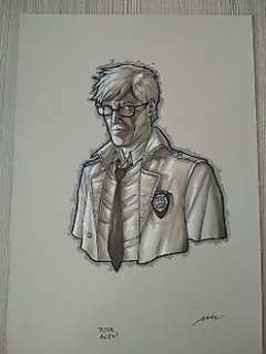 Batman - Illustrazione originale - Commissario Gordon di Pere Perez