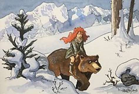 Sternis, Philippe - Dessin original couleur - PyrénÄ—e et l’Ours - (2003) | Catawiki