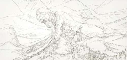 François Schuiten - LES CITÉS OBSCURES Encre de Chine pour la couverture