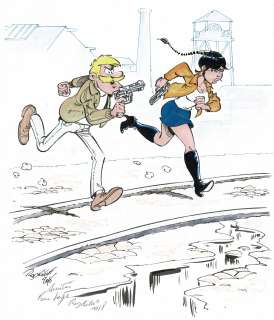 Rodrigue | Clifton, dessin original à l’encre de chine et à l’aquarelle. | Septimus