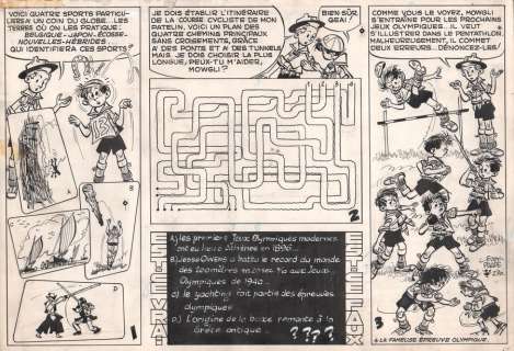 Paape | Le Coin des dégourdis, planche n°270 Ã  l’encre … | Banque Dessinée