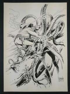 Tex - F. Fusco - original artwork "La Piovra Gigante" - Loose page | Catawiki