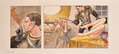 Manara, Milo | Manara, Milo - Strip original couleur - Borgia T3 - Les Flammes du BÃ»cher - (2008) | Catawiki