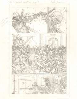 Jeremy Freeman, Reilly Brown - Cable & deadpool #38 p. 4 - pencil pg   - 2008 signed