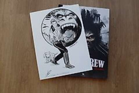 Hérenguel, Eric | Hérenguel, Eric - Dessin original - The King Crew + album - (2020) | Catawiki