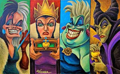 Vizcarra, Joan | Disney Villains - Large Painting - 147 x 90 x 2 cm - Joan Vizcarra | Catawiki