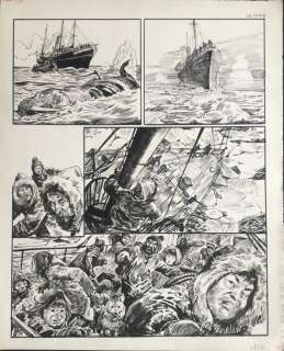 Guido Buzzelli | Guido Buzzelli - Tavola originale "Peary" - Page volante | Catawiki