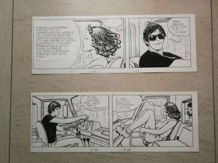 Milo Manara | Milo Manara - 2x strisce originali "Le avventure orientali di Giuseppe Bergman" - Page volante | Catawiki