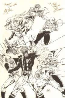 Mike Leeke, Tom Ryder - jim lee‘s wildcats and hard corps promo piece- double signed