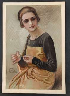 Aleardo Terzi | Aleardo Terzi - M’Ama, Non M’Ama - Dipinto per Cartolina - Page volante | Catawiki