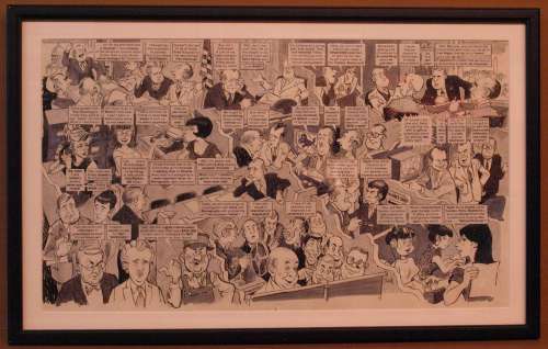 Bob Clarke’s a Mad Peek Behind the Scenes At the U.S. Congress, Original Art From Mad #133, Framed And Matted (By Annie), Bought At Auction By Annie. | Clark - A MAD Peek Behind the Scenes of the US Congress, MAD #133 | Russ Cochran