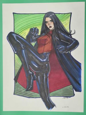 Mario Chavez sketch 9"x12 Lady Shiva