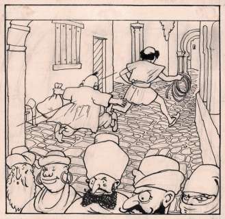 Laudy, Jacques | Hassan et Kaddour - Le voleur de Bagdad / De dief van Bagdad - Planche originale (planche 12) - Avec album de luxe - Cartonné - EO - (1948/2021) | Catawiki