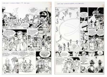 Paape - Johnny Congo, planches n°22 et 23 Ã  l‘encre …