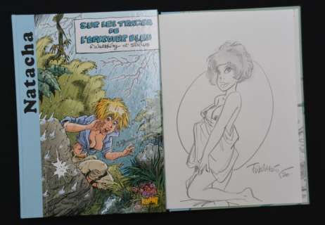 François Walthéry | Natacha 23 - Sur les Traces de l’Epervier Bleu - Version Spéciale avec dédicace - Cartonné - EO - (2019) | Catawiki