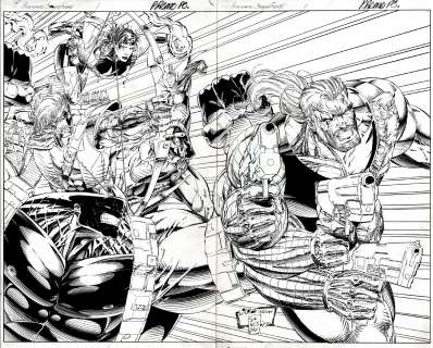 Brandon Peterson Marc Silvestri - codename: strykeforce #1 wraparound ashcan cover (very first appearance of entire team! ) 1993