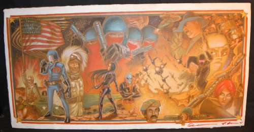 Alex Sanchez - g. I. Joe painted art - la - signed