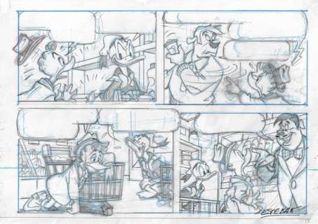 Esteban | Esteban - Original sketchpage - Donald Duck - EO | Catawiki