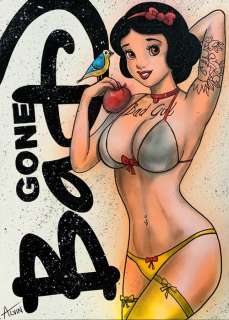 Alvin Silvrants | Sexy Snow White gone bad - Original drawing in colour by Alvin Silvrants | Catawiki